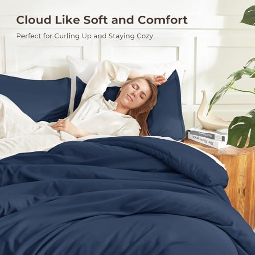 Litanika Navy Blue Twin/Twin XL Comforter Set - Image 2