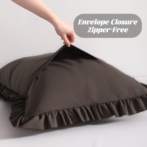 BEDSUM Queen Ruffled Pillow Shams - Image 5