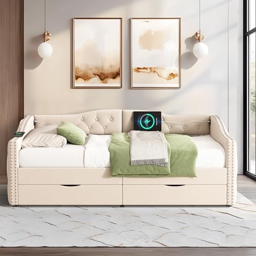 Twin Size Daybed with Storage Drawers, Twin Corner Daybed - Image 7