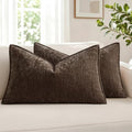 MIULEE Chenille Lumbar Throw Pillow Covers Fall by MIULEE