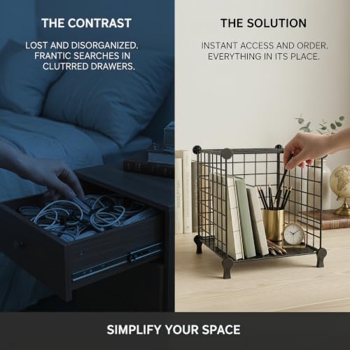 Cube Storage Organizer Metal Wire Shelf - Image 7