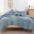 ROSGONIA Alaskan King Comforter, Dusty Blue, 136x120 Soft Bedding Quilt by ROSGONIA