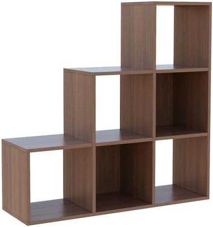 OSCHF Ladder Cube Storage Bookcase, 6-Cube Corner Shelf - Image 3