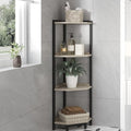 Hzuaneri Corner Shelf Stand 4-Tier Corner Bookshelf Storage Standing Shelf by Hzuaneri