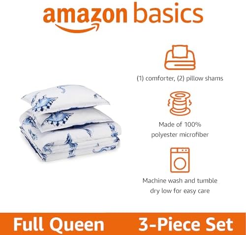 Amazon Basics 3-Piece Microfiber Kids' All Season Comforter and Pillow Sham Set - Image 2