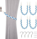 NICEEC 4 Pack Natural Cotton Rope Curtain Tiebacks Elegant Boho Style by NICEEC