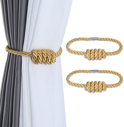 Magnetic Curtain Tiebacks-Handmade Woven Tie-Backs - Image 6