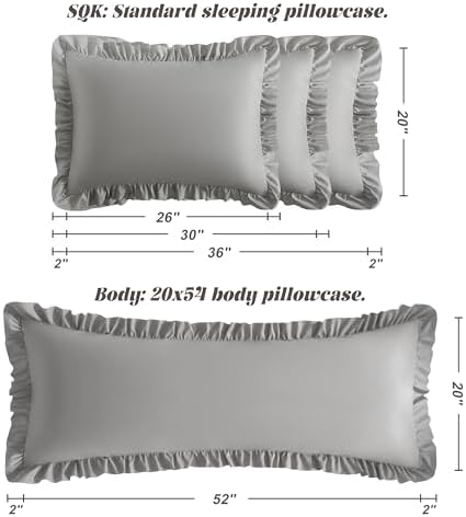 BEDSUM Standard Ruffled Pillow Shams - Image 3