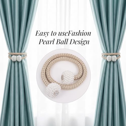 6 Pack Grey Magnetic Curtain Tiebacks - Image 2