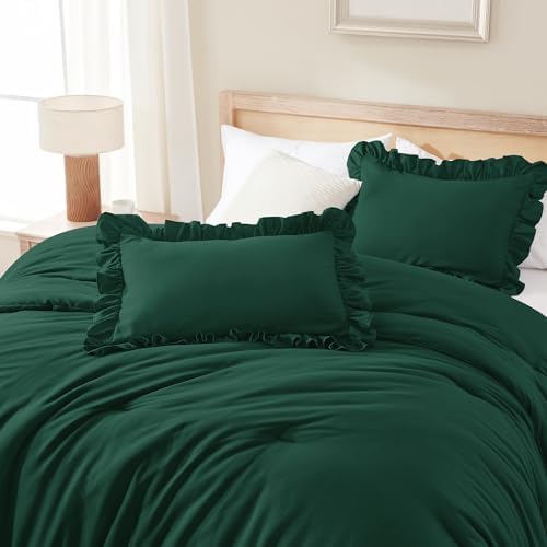 Andency Dark Green Queen Comforter Set - Image 3