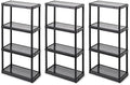 Gracious Living 4 Shelf Fixed Height Light Duty Storage Unit, 3 Pack by GraciousLiving
