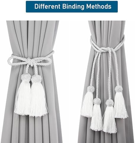 Elegant Tassel Curtain Tiebacks Rope Curtain Tie Backs - Image 2