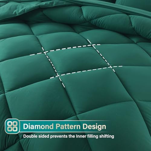 7pcs Solid Comforter Set Full Down Alternative Bedding Sets - Image 3