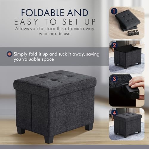 Ornavo Home Small Rectangle Storage Ottoman - Image 5