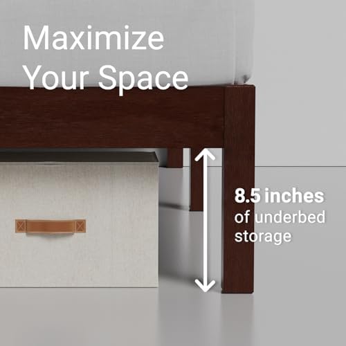 Classic Wood Platform Bed Frame - Image 6