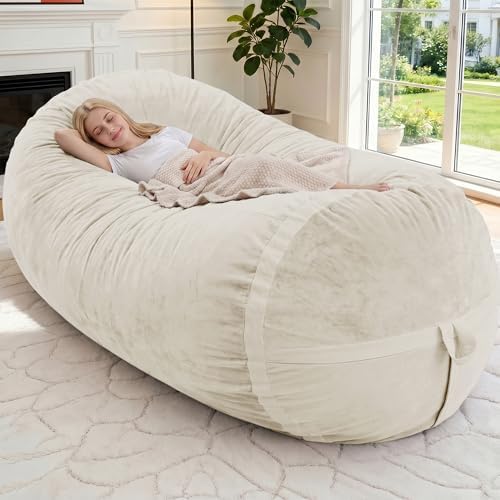 6FT Bean Bag Chair 6'Giant Bean Bag Chairs by HABUTWAYMakeYourLifeComfortable