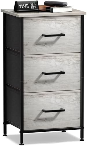 Sorbus Nightstand Dresser with 3 Faux Wood Drawers by Sorbus