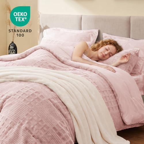 EXQ Home Waffle Fluffy Comforter Set Twin Size - Image 2