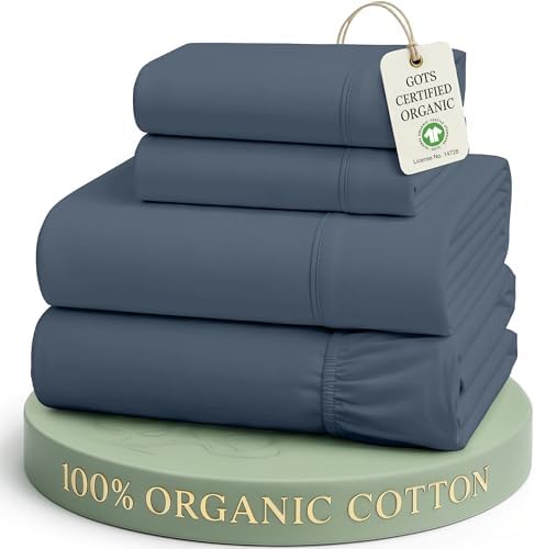 LANE LINEN Queen Bed Sheet Set 100% Organic Cotton 4pc Soft by LaneLinen