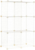 Amazon Basics 6 Cube Wire Grid Storage Organizer, Stackable Storage Cubes by AmazonBasics