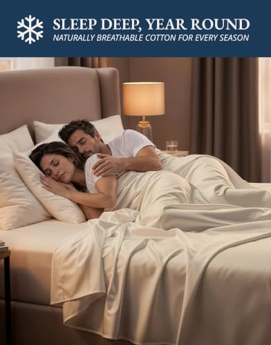 LANE LINEN Queen Bed Sheets 100% Egyptian Cotton Sateen - Image 7