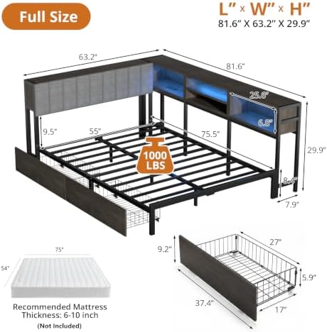 VOWNER Full Corner Bed Frame - Image 2