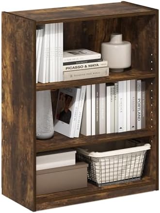 Furinno GEHRY Book Shelf, 3-Tier Small Bookshelf, Bookcase by Furinno-FitsYourSpaceFitsYourBudget