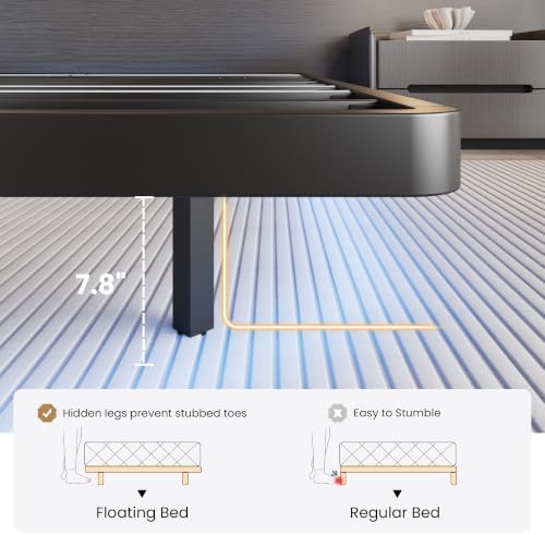 SHA CERLIN King Size Floating Bed Frame - Image 6
