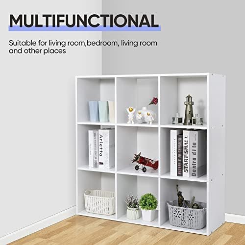 JupiterForce 9 Cube Storage Organizer, Wooden Cube Shelf W/ 5 Removable Back - Image 4