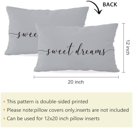HONLUNG Sweet Dreams Throw Pillow Covers, Bed Decorative Pillows Covers - Image 5