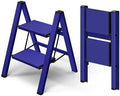 Taranta 2 Step Stool Foldable, Aluminum Step Ladder-Blue by TARANTA
