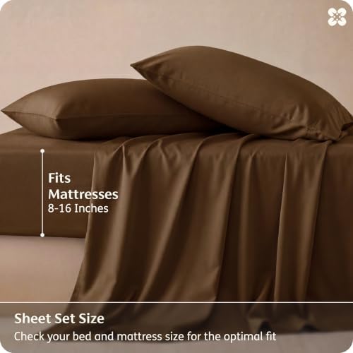 Bedsure PureWoven Rayon Derived from Bamboo, California King Sheet Sets - Image 5