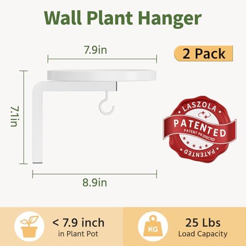 LASZOLA Plant Hanger Holder Window Shelf Wall Mounted Indoor - Image 2