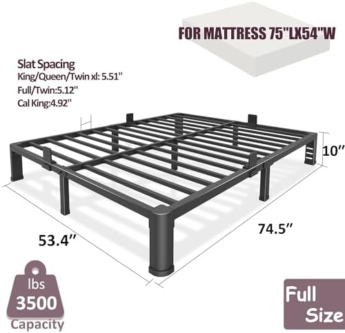 Bilily 10 Inch Low Bed Frame Full - Image 3