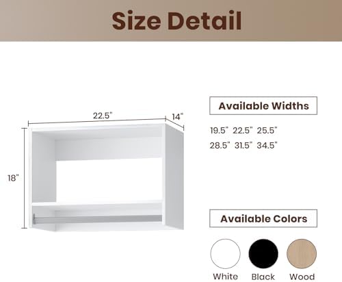 ROOMTEC 22.5" Tall Hanging Closet Unit, Modular Closet System - Image 2