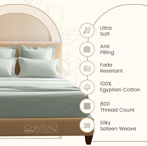 Deep Pocket Full Sheets Set, 800 TC 4PC Sheet & Pillowcase Sets - Image 4