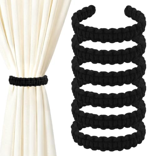 6 Pack Braided Curtain Tieback Elegant Boho Rustic Drapes Holdback by Unknown