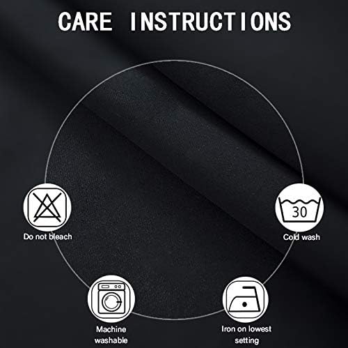 LEMOMO Black Thermal Blackout Curtains/52 x 45 Inch/Set of 2 Panels Room - Image 4