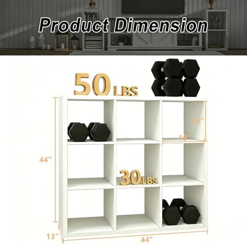 9 Cube Storage Organizer Shelf, 13 inch - Image 3