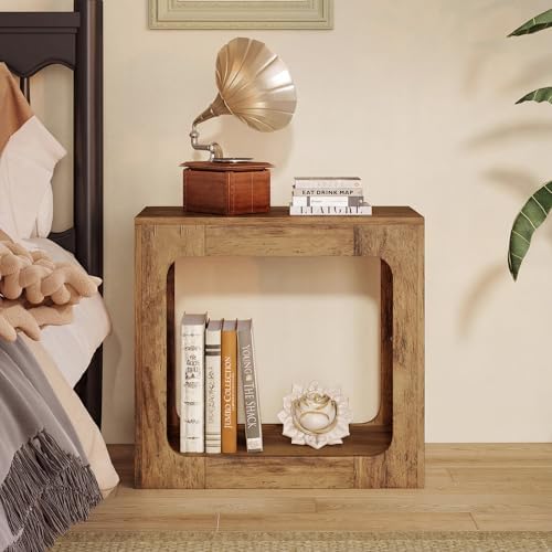GIANTEX Narrow End Table, 2-Tier Farmhouse Side Table - Image 7