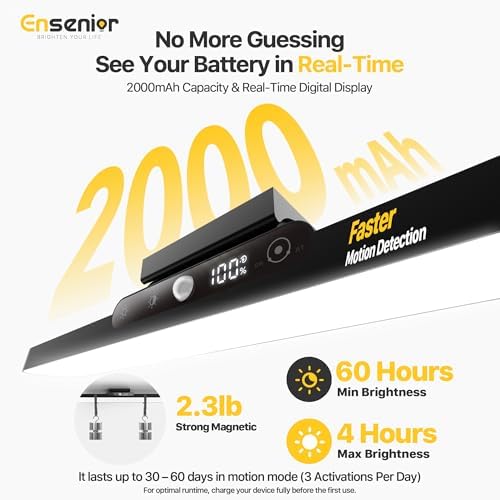 Ensenior 4W Motion Sensor Rechargeable Light Bar, Closet Lights - Image 4