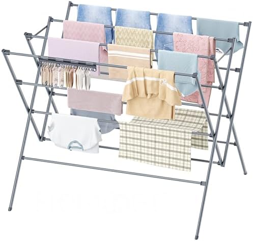 Drying Rack Clothing, 35.4in Long Drying Poles Large Clothes Drying Rack by DecorateYourHome