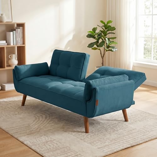Convertible Velvet Futon Couch Bed - Image 6