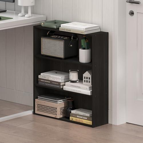 Furinno Basic Book Shelf, 3-Tier Bookshelf, Cube Storage Organizer Bookcase - Image 2