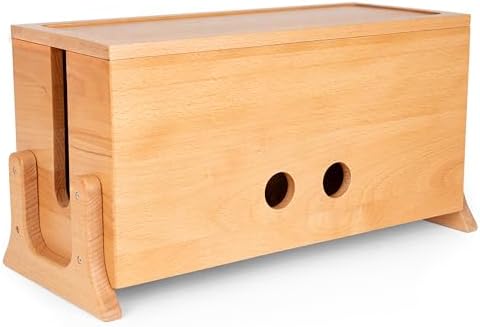 COREMINDED Extra Large Cable Management Box, Wood Cord Hider Box & Organizer by COREMINDED