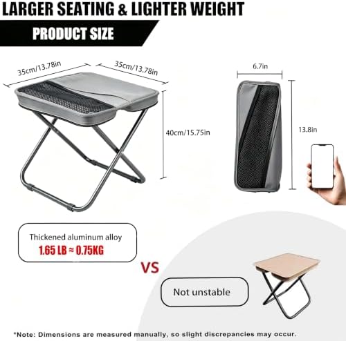 16"H Multi-use Lightweight Camping Stool - Image 2
