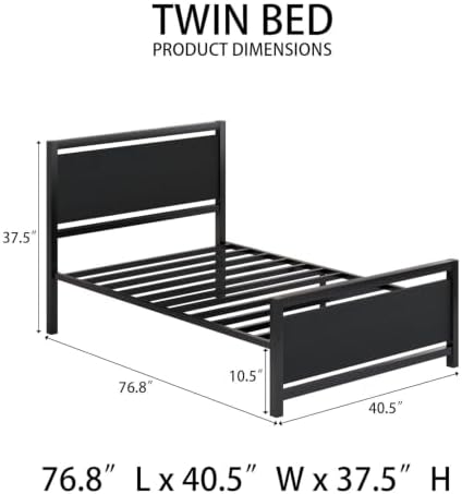 IMMERSTABLE Twin Metal Bed Frame - Image 2
