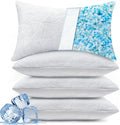 Cooling Pillows Standard Size Set of 4, Shredded Memory Foam Bed Pillows by BETU
