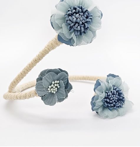 Curtain Tiebacks 2 Packs, Artificial Flower Curtain Holdbacks Clips, Flexible - Image 2