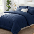 CozyLux California King Comforter Set Navy Blue by CozyLux